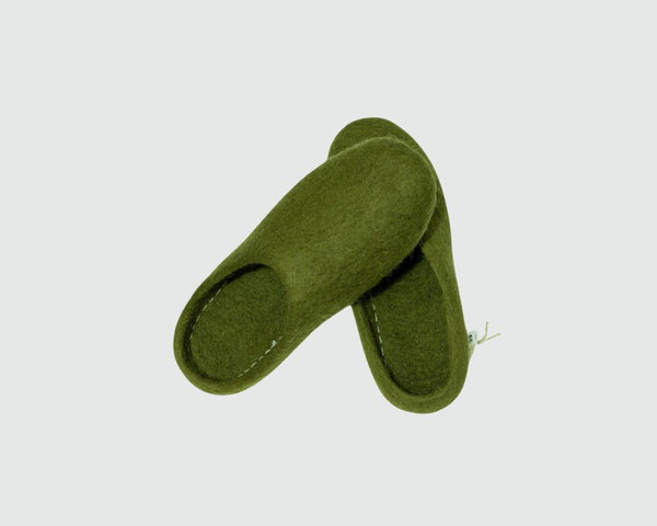 Felt Slippers- Green