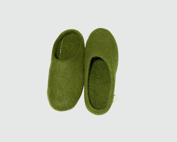 Felt Slippers- Green