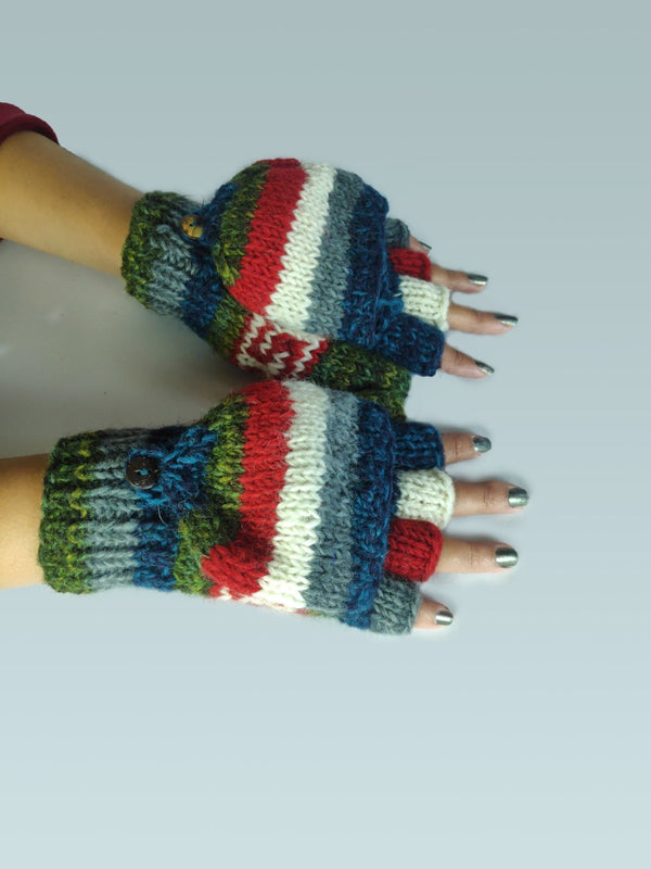 Half gloves with cover