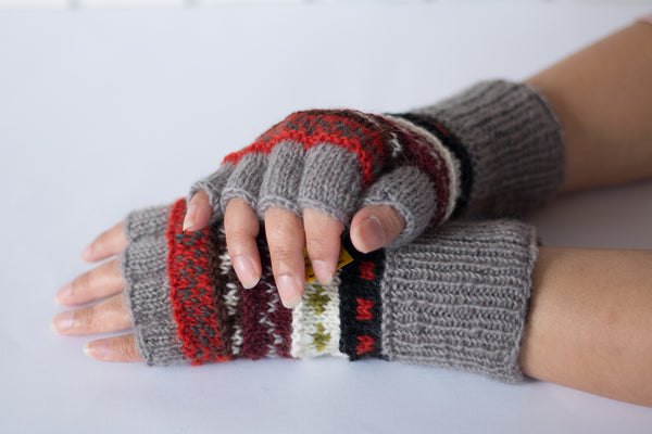 Half finger gloves- Grey