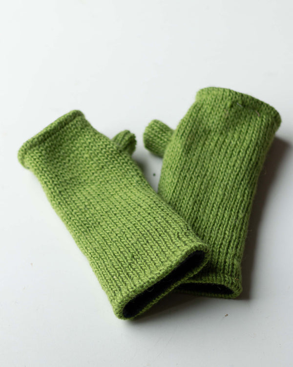 Fingerless gloves- Green