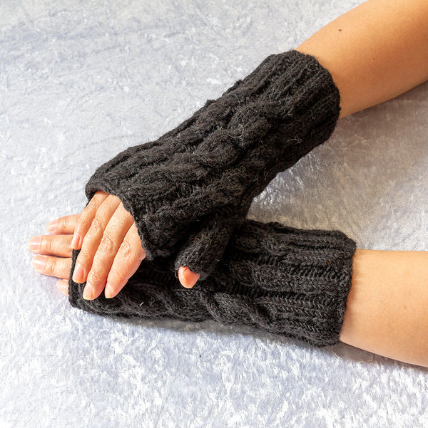 Knitted Fingerless gloves
