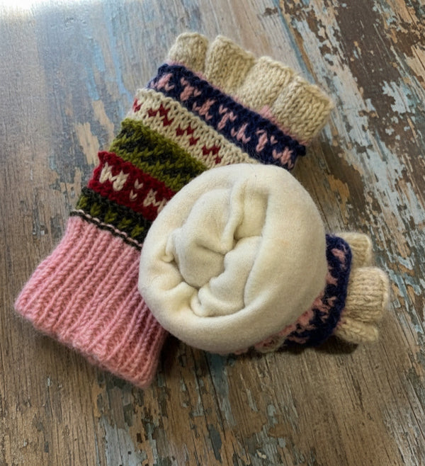 Half finger gloves- Pink