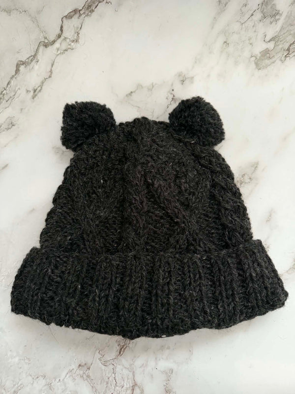 Women’s Beanie with Double Pom Poms