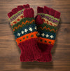 Half finger gloves- Red