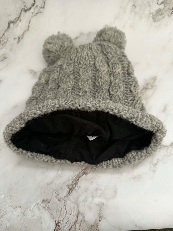 Women’s Beanie with Double Pom Poms