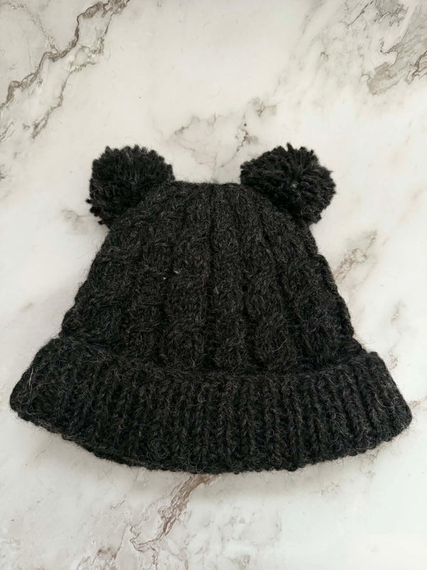 Women’s Beanie with Double Pom Poms