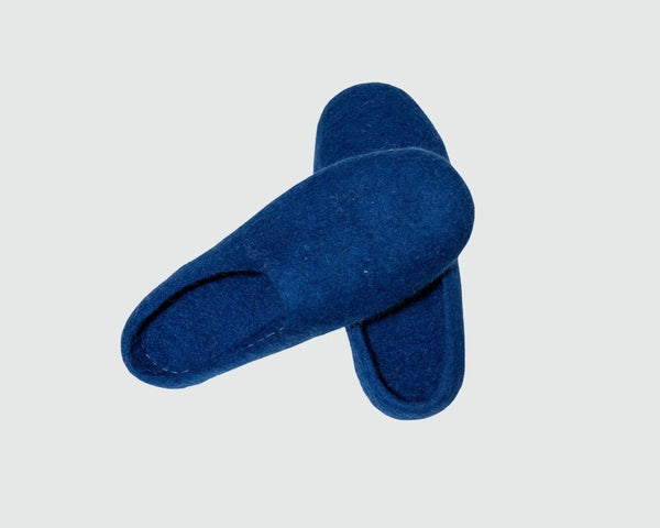 Felt Slippers- Blue