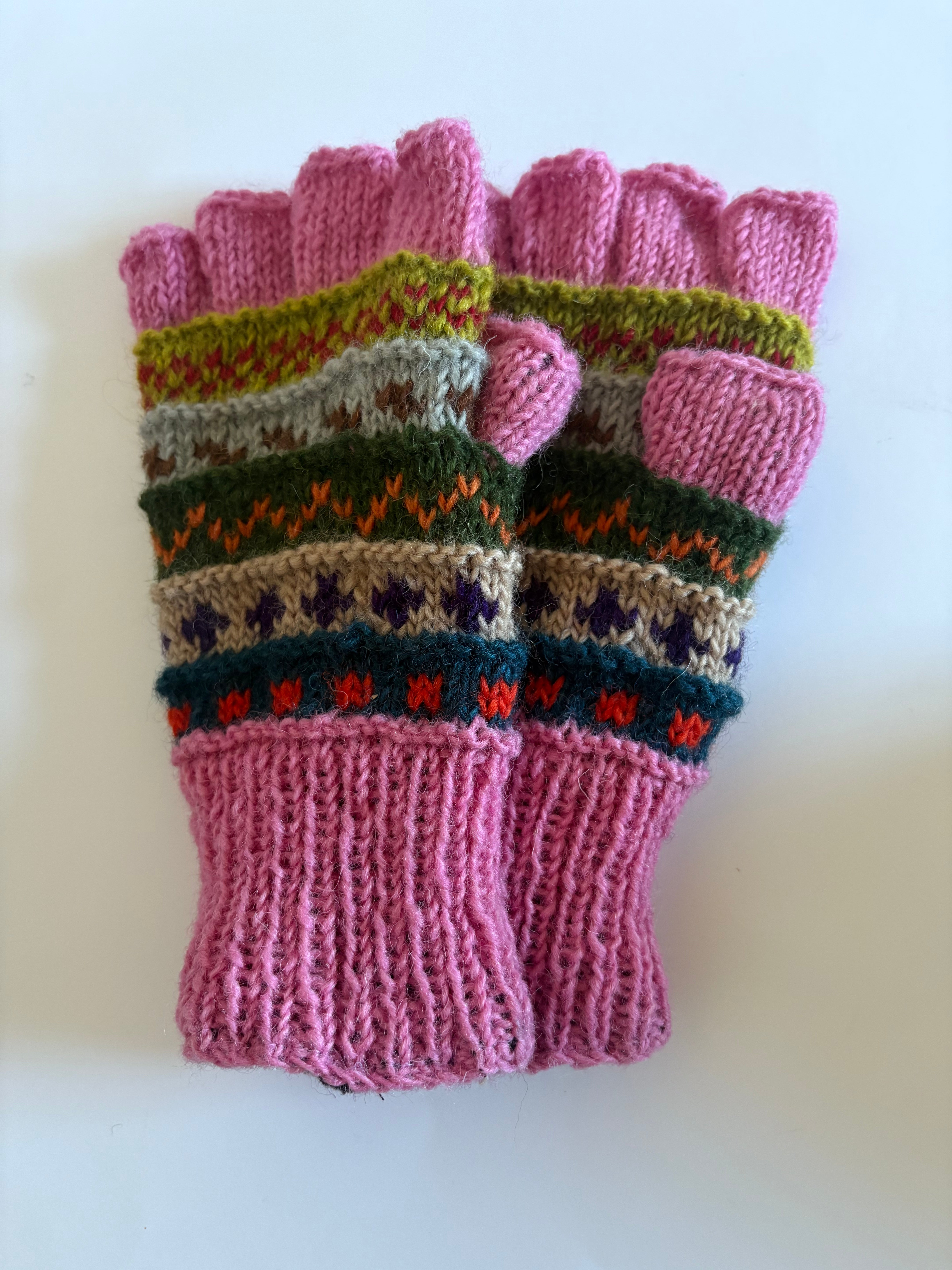 Half finger gloves- Pink