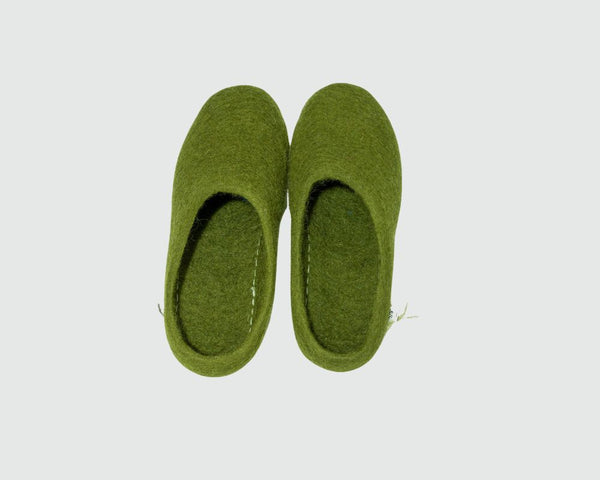 Felt Slippers- Green