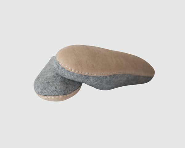 Felt Slippers-Grey