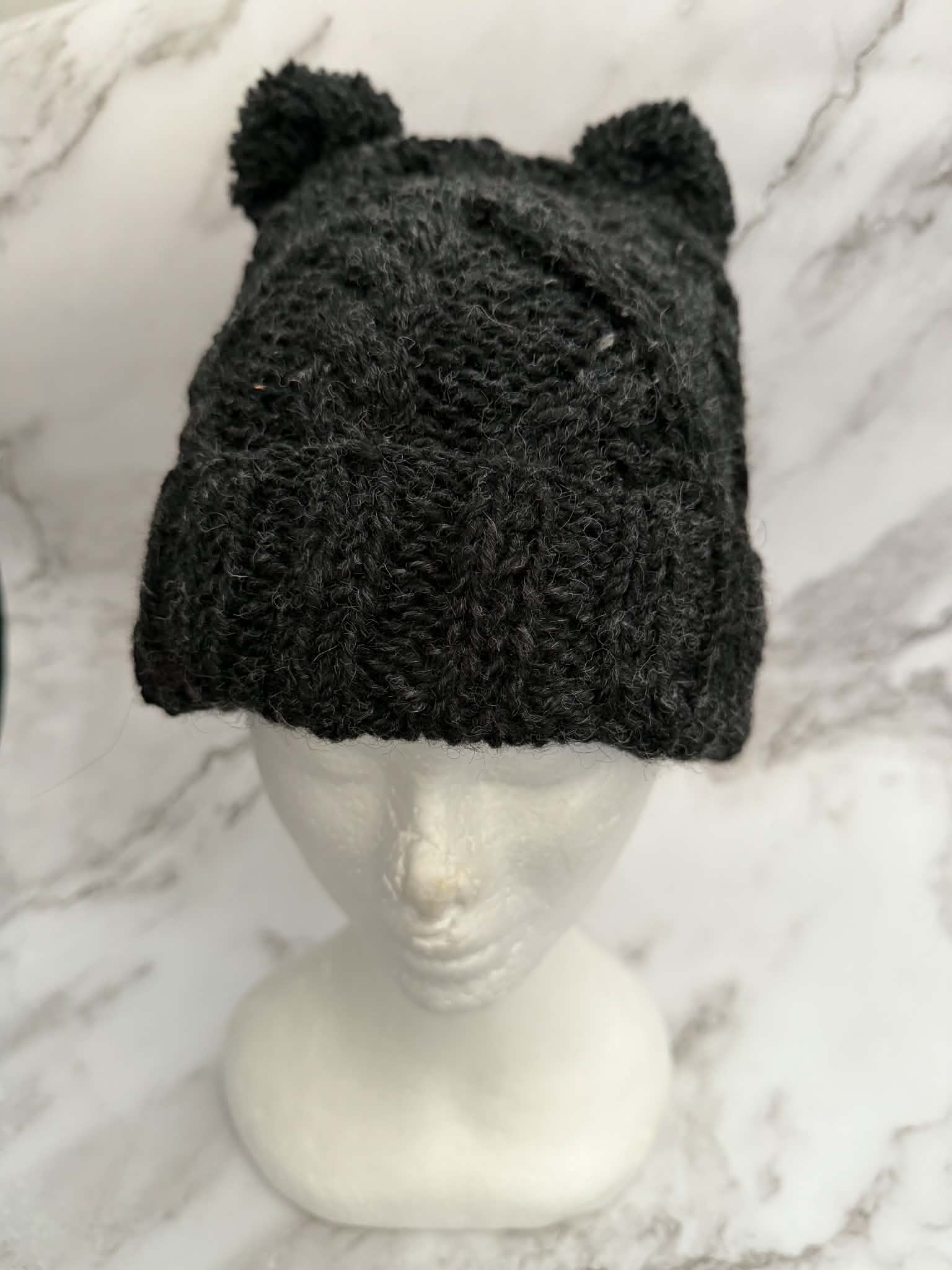 Women’s Beanie with Double Pom Poms