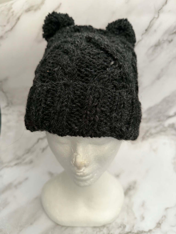 Women’s Beanie with Double Pom Poms
