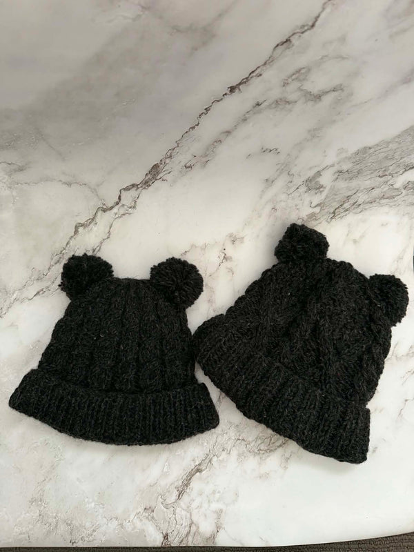 Women’s Beanie with Double Pom Poms
