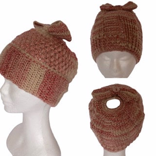 Ponytail woollen hat