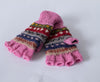 Half finger gloves- Pink
