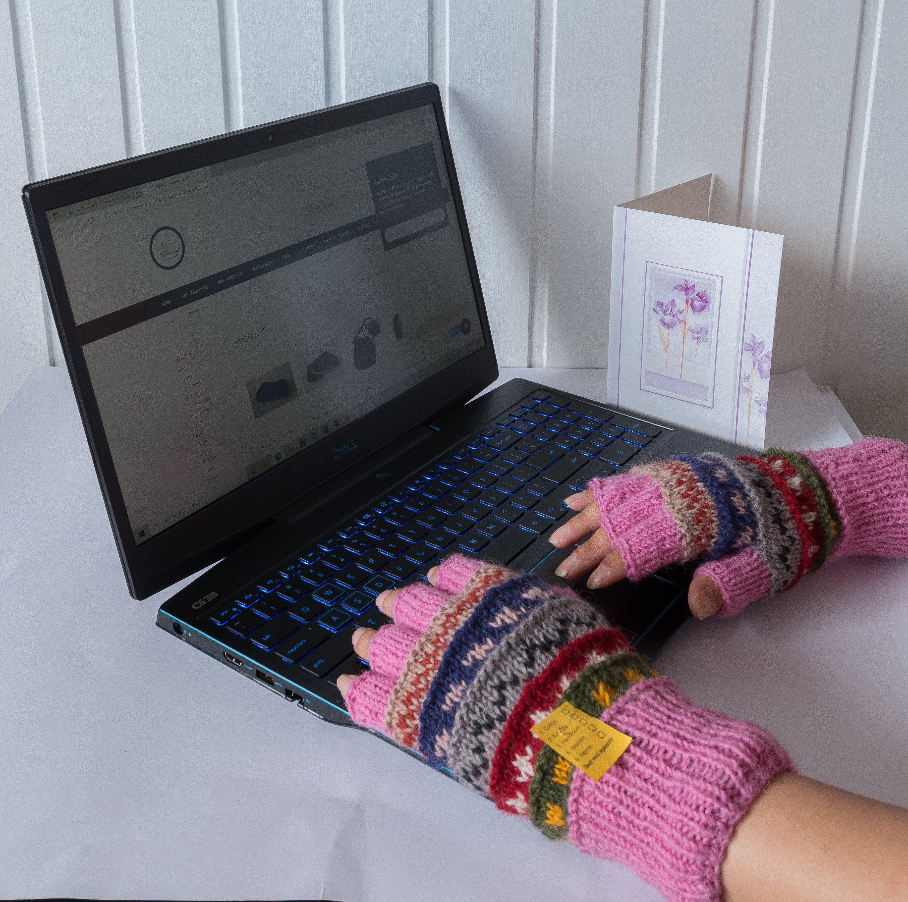 Half finger gloves- Pink