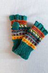 Half finger gloves- Pine Green
