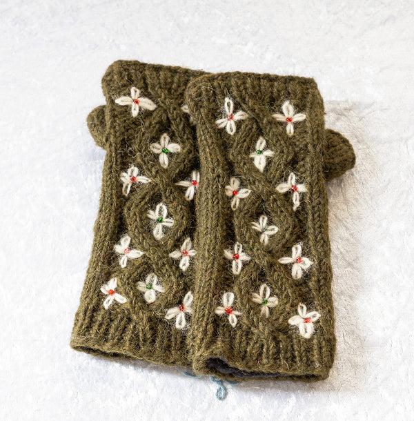 Half gloves-Seaweed Green