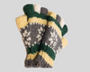 Double knitted half finger gloves-Large