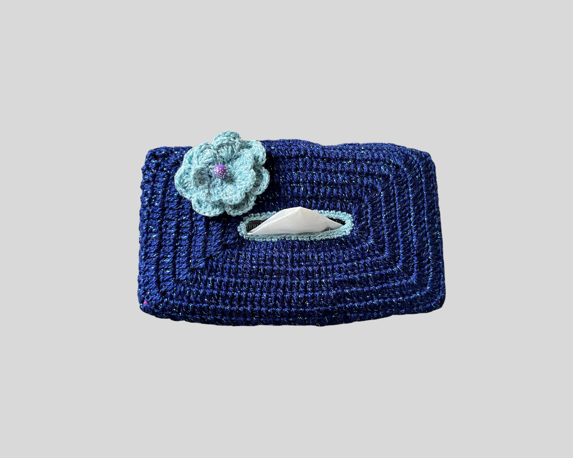 Tissue box cover- Sparkling Blue