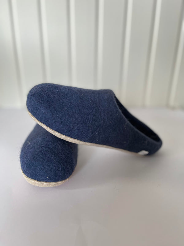 Felt Slippers- Sapphire Blue