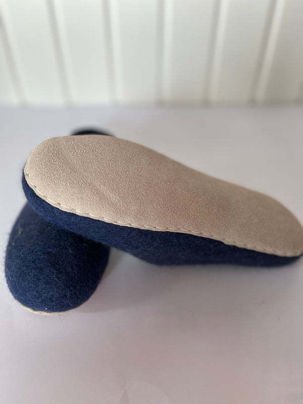 Felt Slippers- Sapphire Blue