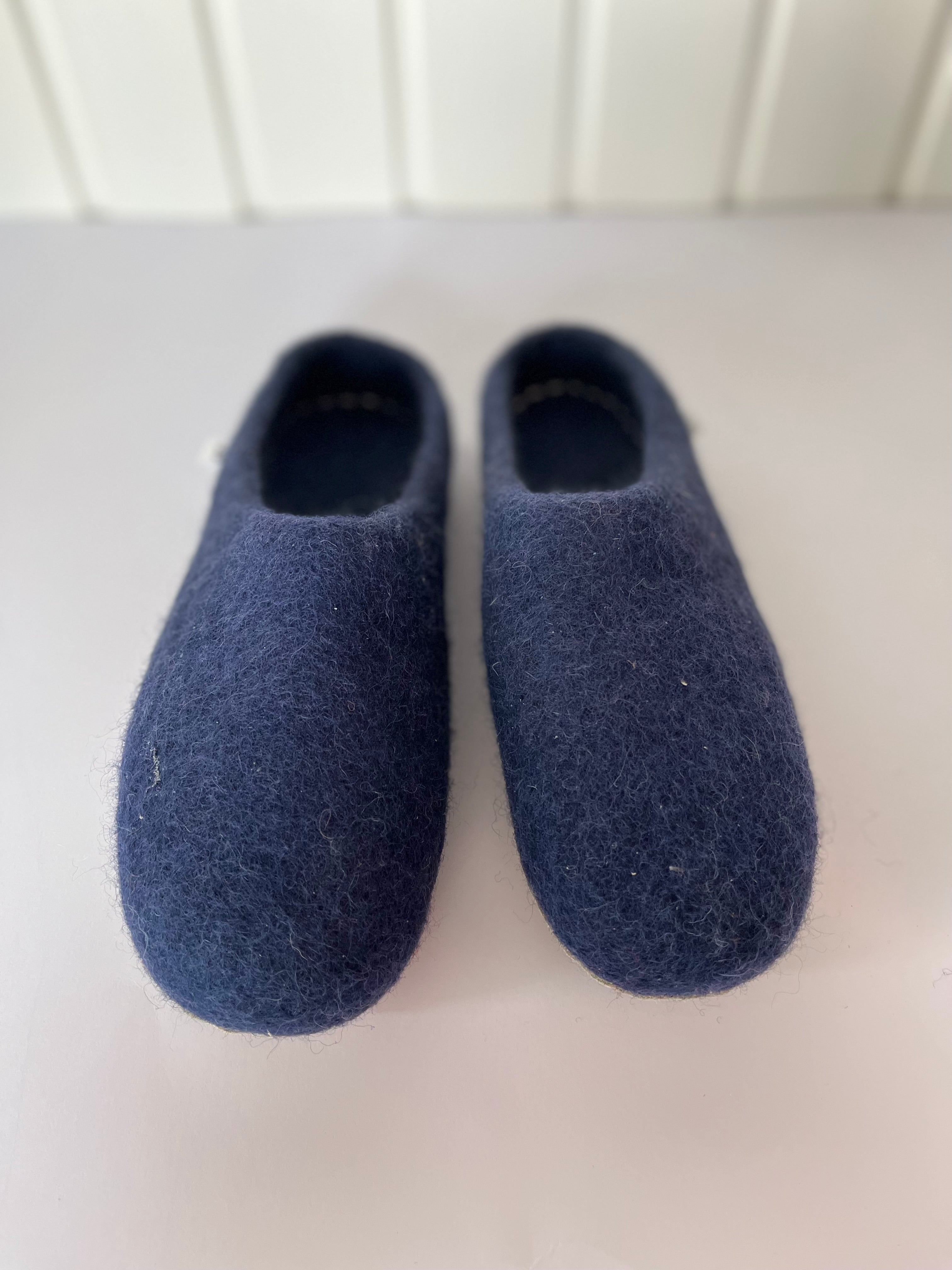 Felt Slippers- Sapphire Blue