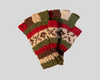Double knitted half finger gloves-XOXO Large