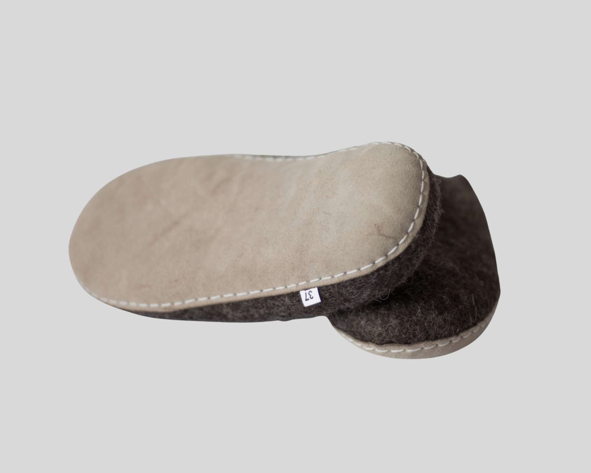 Felt Slippers- Brown